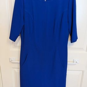 Tahari fitted royal blue dress, size 8